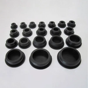 Round Hole Plug Black Silicone End Cap Pipe Tube Insert Blanking Seal Thin Cap - Picture 1 of 4