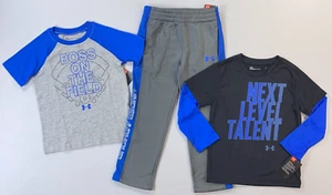 Boy's Youth Under Armour UA Shirt Sweatpants 3 Piece Set NEW - Picture 1 of 2