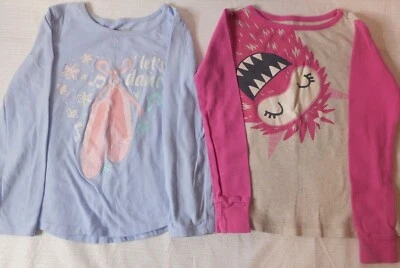 2pcs Girls Sz 5 Jumping Beans Blue Ballerina Top Sz 6 Gap Kid Glow Dark Monster - Image 1 of 4