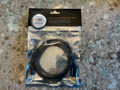 Brand New - Cable Matters 6 ft Mini DisplayPort to DisplayPort Cable in Black  - Image 1 of 2