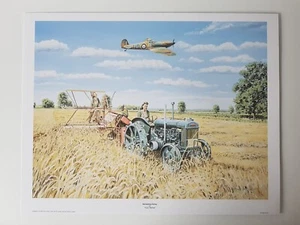 Trevor Mitchell - Harvesting Victory - WW2 Land Girls Tractor Art Print - Picture 1 of 2