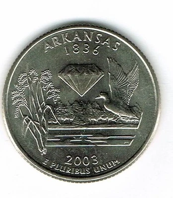 2003-D Denver Brilliant Uncirculated Arkansas 25TH State Quarter Coin! - Image 1 of 2