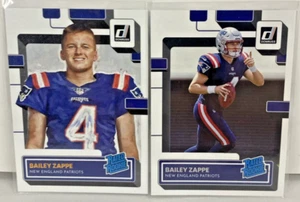 2022 Panini Donruss Bailey Zappe Rated Rookie RC Canvas Portrait 329 Pair - Picture 1 of 7