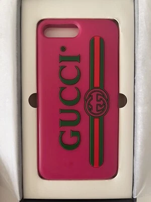 GUCCI Logo iPhone 7 Plus case Pink - Image 1 of 4