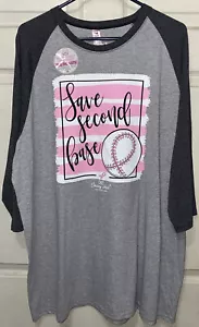 Gr. XXL Country Chicks "Love Second Base" 3/4 Länge Shirt Neu mit Etikett - Bild 1 von 4