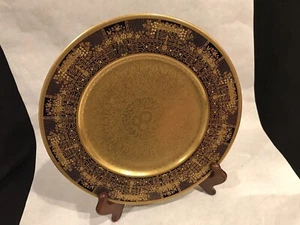Plato de cena Lenox oro con incrustaciones de oro dorado elevado. 10,5" diapositiva #1830/Y73B - Imagen 1 de 10