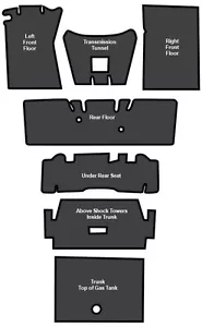 Ford Mustang 1965-1973 Fastback EVA Sound Deadener 7 piezas - Imagen 1 de 1