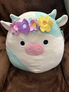 Squishmallows Belana The Cow Flower 14" Plush ๐ฎ๐ธ Adorable & Huggable Toy NEW - Picture 1 of 3