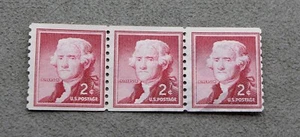 Thomas Jefferson 2 Cent Red United States Postage (3) Stamps-Rare-Used! - Picture 1 of 2