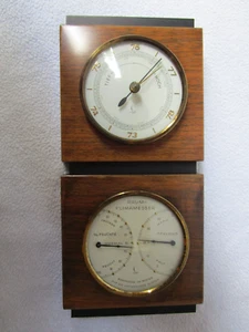 LUFFT Barometer Thermometer Hygrometer alte Wetterstation Raum-Klimamesser Holz - Picture 1 of 13