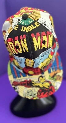 NWOT Iron Man Marvel Comics Baseball Cap Hat Flat Bill Fitted SALE! - Image 1 of 4