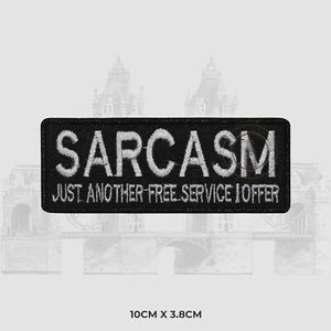 SARCASM Iron/Sew On Embroidered Patch Applique For Clothes - Picture 1 of 1