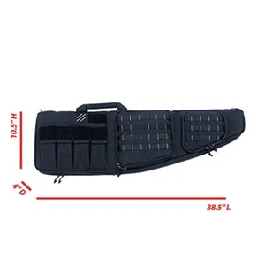 K-Cliffs Heavy Duty Double Rifle Carrying Case Lockable Backpack Bag - Picture 1 of 7