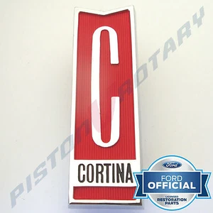 CORTINA Grille Badge , Chrome, Brand New for FORD MK2 MKII Super deluxe GT Grill - Foto 1 di 3
