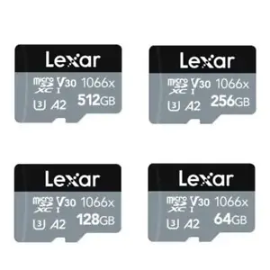 Lexar Professional 1066x 64GB 128GB 256GB microSDHC microSD Card U3 UHS-I V30 A2 - Picture 1 of 7