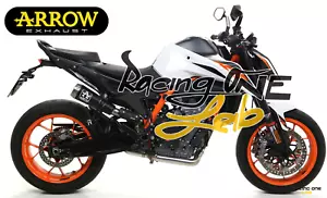 POT D'ECAPPEMENT ARROW PRO-RACE ACIER NOIR HOMOLOGUES EURO4 POUR KTM 790 DUKE - Picture 1 of 1