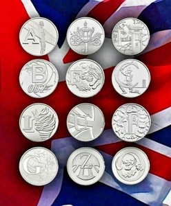 2018 Alphabet 10p Münzen A-Z Great British Coin Hunt BU Stempelglanz ROYAL MINT - Bild 1 von 29