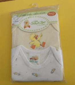 Little Suzy's Zoo Baby Clothes Witzy 2-pack One Piece Underwear 0-3 months #0371 - Picture 1 of 1