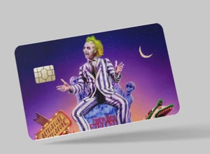 Beetlejuice , 2 pc credit card skin & DEBIT CARD,TROLLEY & GYM - Picture 1 of 18