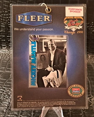 Insignia de patrocinador corporativo de la Convención Nacional de Coleccionistas Deportivos Mickey Mantle 1998 Foto 1 de 4