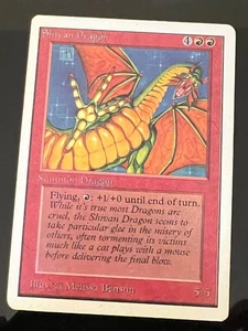 Magic the Gathering MTG Unlimited Shivan Dragon NM/LP  (Beta Bob) - Picture 1 of 2