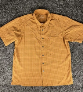 Eddie Bauer Sport Shop belüftetes kariertes orangefarbenes Herrenhemd mit Knöpfen Gr. L - Bild 1 von 9