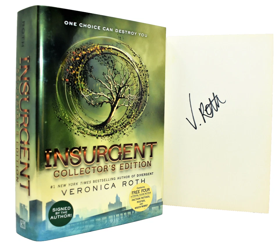 SIGNED 1/1 Insurgent Collectors Veronica Roth (Divergent) Tattoos Poster NEW Foto 1 de 4