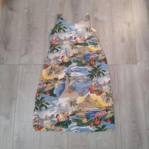 Vestido Hawaiano Sin Mangas Vintage Reyn Spooner Novedad Niña Tiki Hula L Verano - Imagen 1 de 8