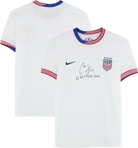 Carli Lloyd USWNT Signed 2024 White Nike Jersey w/2X WC and Olympic Champ Insc - Picture 1 of 5