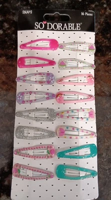 16 So Dorable Snap Clip Barrettes Multiple colors New - Image 1 of 2
