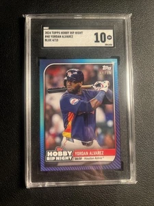 2024 Topps Hobby Rip Night Yordan Alvarez /10 Blue SGC 10 Gem Astros  - Picture 1 of 3