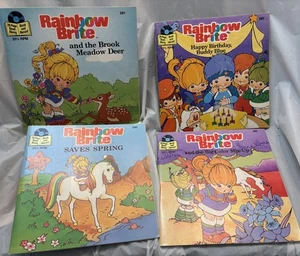 RAINBOW BRITE Vintage Read Along Books - LOT OF 4 w/ Records 1984 Excellent Cond - Bild 1 von 15