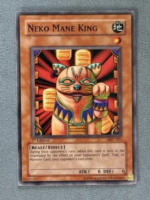 Yu-Gi-Oh! Neko Mane King MFC-021 1st Edition Englisch Rare Effekt Monster - Bild 1 von 2