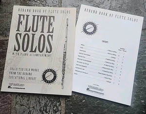Rubank Book of Flute Solos with Piano accompaniment SHEET MUSIC Bk Bach Rameau.. - Picture 1 of 4