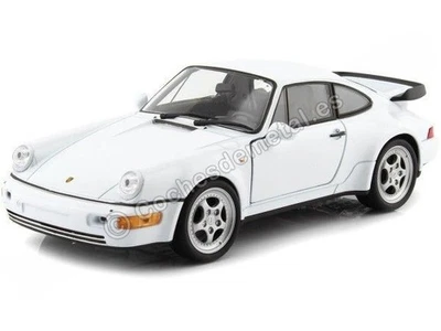 1991 Porsche 911 (964) Turbo Blanco 1:24 Welly 24023 - Imagen 1 de 4
