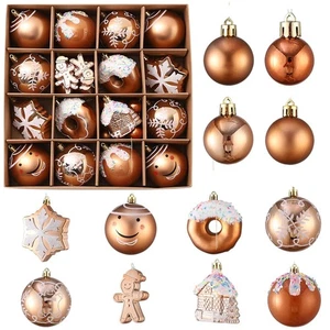 Christmas Ornaments Set, 35Pcs Gold and White Gingerbread Snowflake Donut Var... - Bild 1 von 8