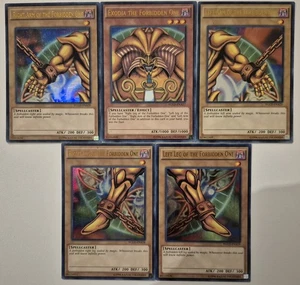 YuGiOh All 5 Pieces of Exodia the Forbidden One Set Ultra Rare YGLD US Print - Picture 1 of 4