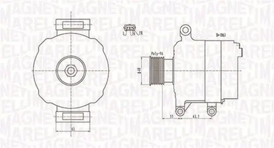 Alternatore con puleggia 063731869010 MAGNETI MARELLI per MINI MINI Cabriolet - Immagine 1 di 4