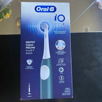 Oral-B iO Series 2 Rechargeable Electric Powered Toothbrush New Hunter Green  - Image 1 of 3