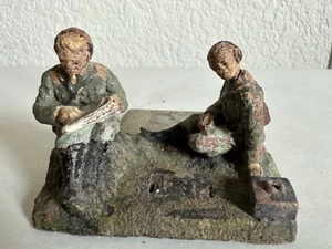 German Elastolin Figures with Morse Code Composition Figure - Picture 1 of 11