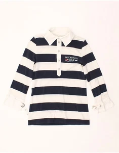 PAUL & SHARK Girls 3/4 Sleeve Polo Shirt 12-13 Years Small Navy Blue BJ02 - Picture 1 of 3