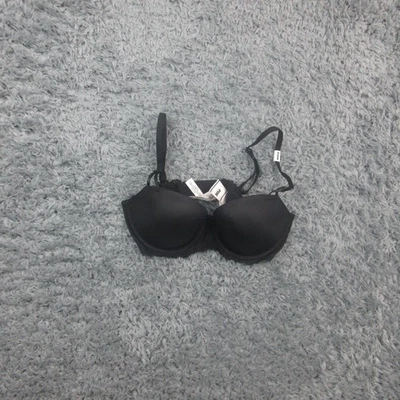 PINK Victoria's Secret Bra Womens 34C Black Lightly Lined Balconette Lace NWT - Image 1 of 4