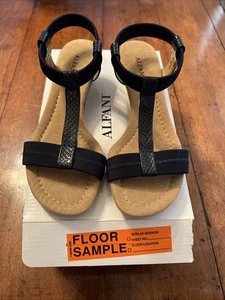 Alfani elegante Damen-Freizeitsandalen Voyage marineblau Schlange Größe 5 Schuhe neu im Karton - Bild 1 von 4