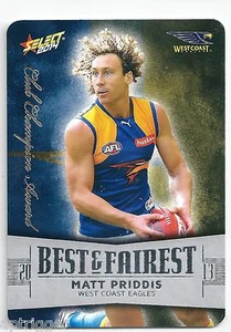 2014 Champions Best & Fairest (BF17) Matt PRIDDIS West Coast - Picture 1 of 1