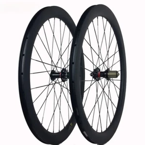 Carbon Cyclo Cross Laufradsatz Scheibenbremse 23/25mm Breite 60mm Tiefe Drahtreifen - Bild 1 von 10