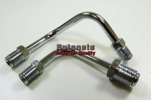 Línea de freno de cilindro maestro cromado 1/2""~3/8""+7/16""~3/8"" soporte lateral de varilla para rata callejera - Imagen 1 de 1