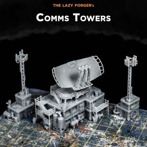 6mm 1:285 Comms Station and towers Adeptus Titanicus / Battletech / Epic 40k