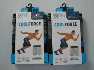 4 Pair Boxer Briefs Performance Cool Force Long Leg Underwear XL 40-42" Russell - Picture 1 of 4