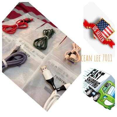 3ft Liquid Silicone Fast 5A iphone Charging Cable（3 pack） - Image 1 of 4