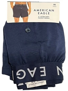 Neu mit Etikett American Eagle ultraweiche Boxer mit Tasche Gr. XS-S-M-L-XL blau #79 - Bild 1 von 6